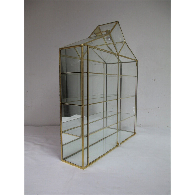 Mid century wall display cabinet for Swarovski, Italy 1950s