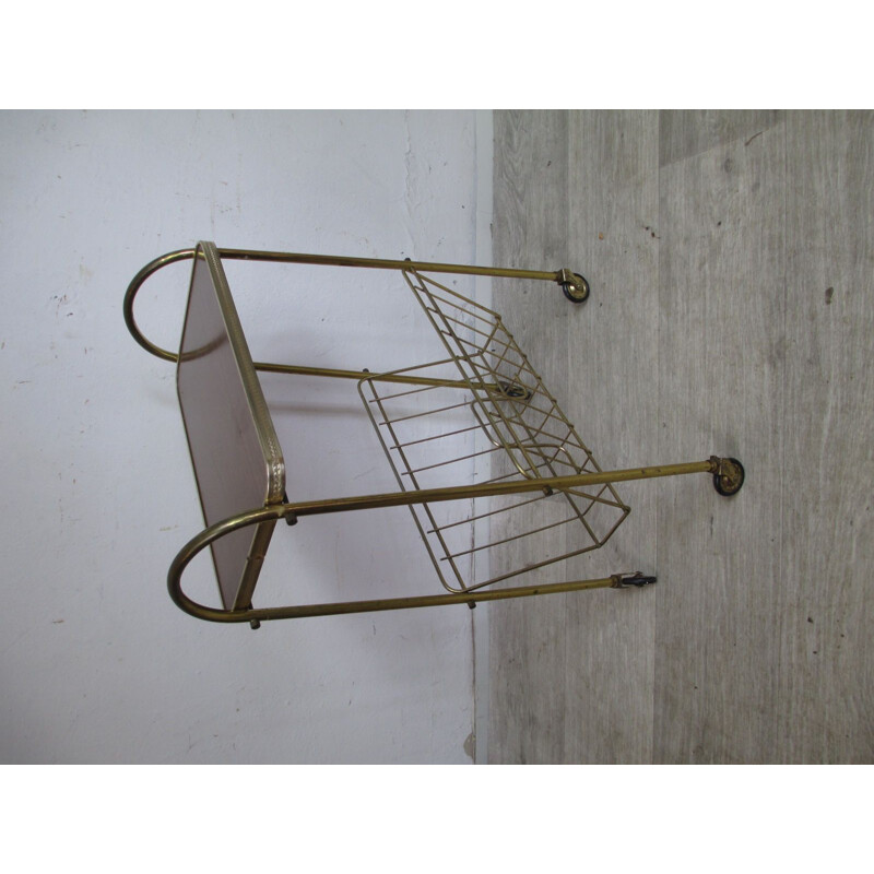 Mid century trolley with magiazine rack, Germany 1950s