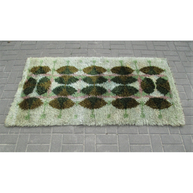 Tapis Rya vintage en laine, Suède 1960