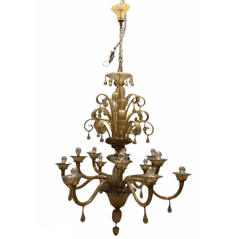 Murano Glass vintage chandelier by Paolo Venini