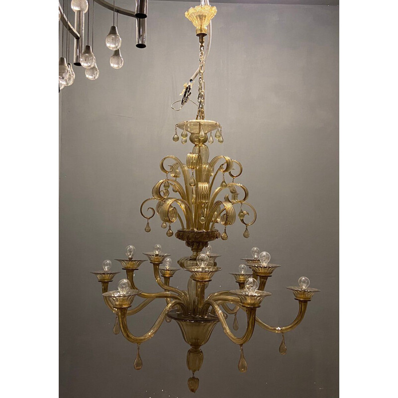 Murano Glass vintage chandelier by Paolo Venini