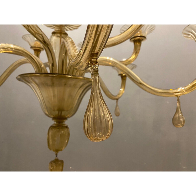 Murano Glass vintage chandelier by Paolo Venini