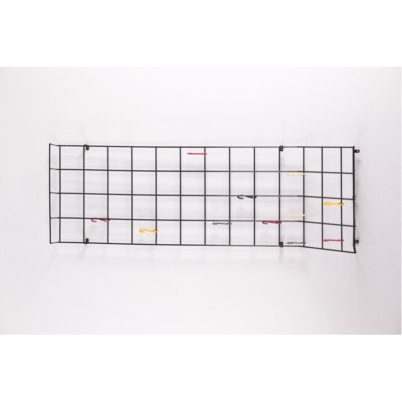 Black String vintage coat rack by Karl Fichtel for Drahtwerke Erlau, 1950s