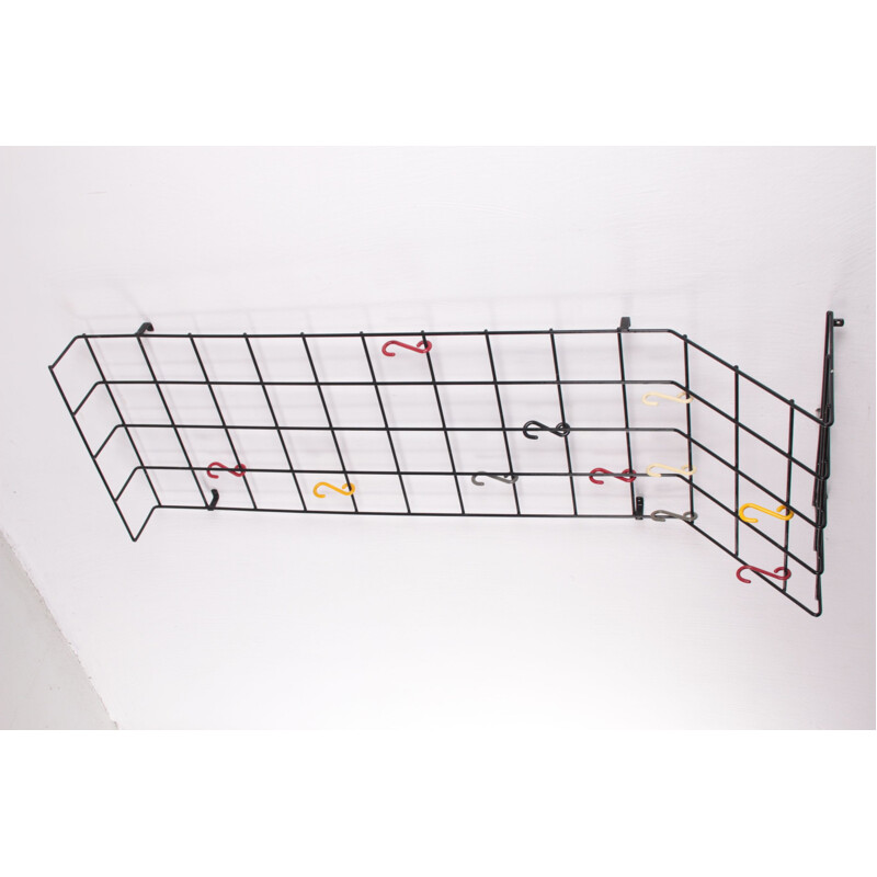 Black String vintage coat rack by Karl Fichtel for Drahtwerke Erlau, 1950s