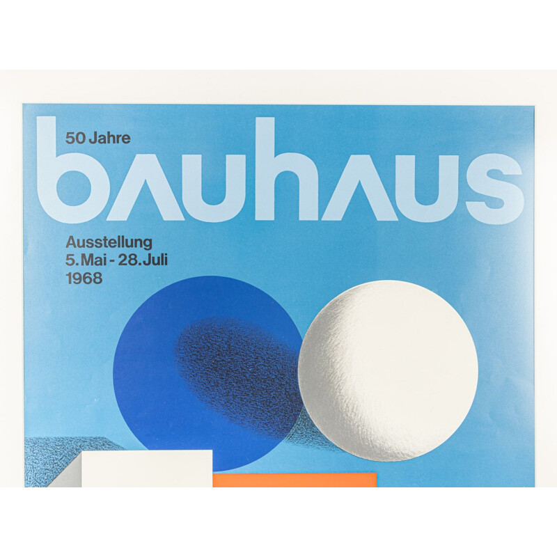 Vintage poster "50 years Bauhaus" by Herbert Wilhelm Bayer, 1968