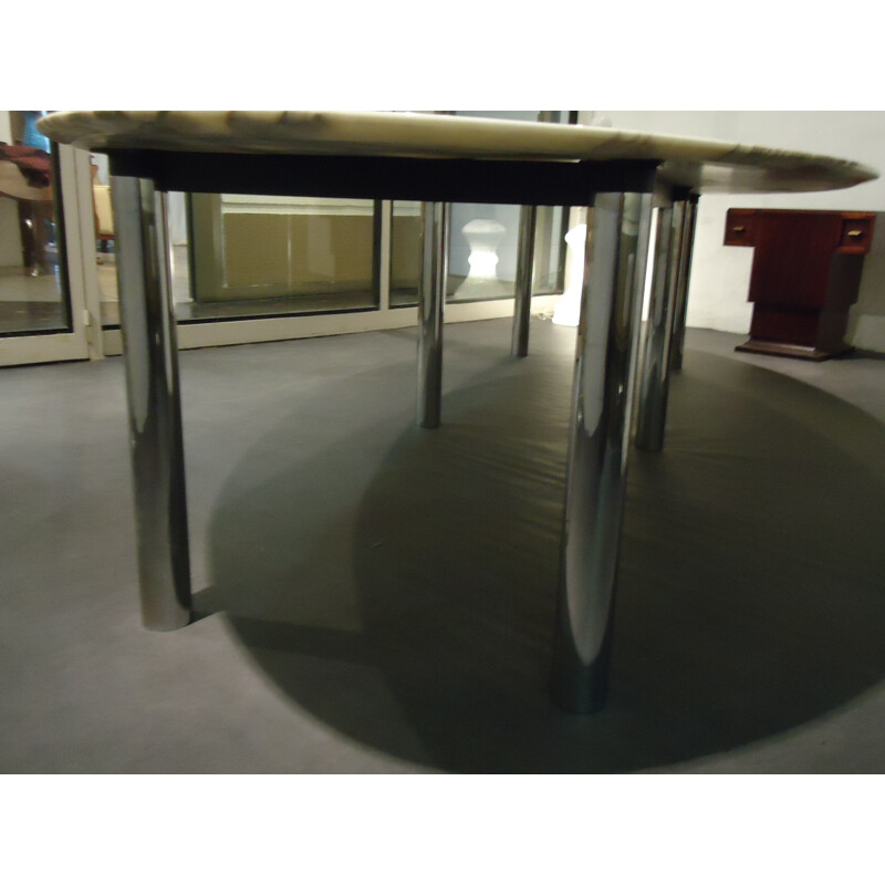 Knoll conference table in marble and metal, Florence KNOLL - 1960s