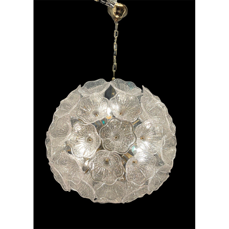 Lustre vintage en verre spoutnik par Venini