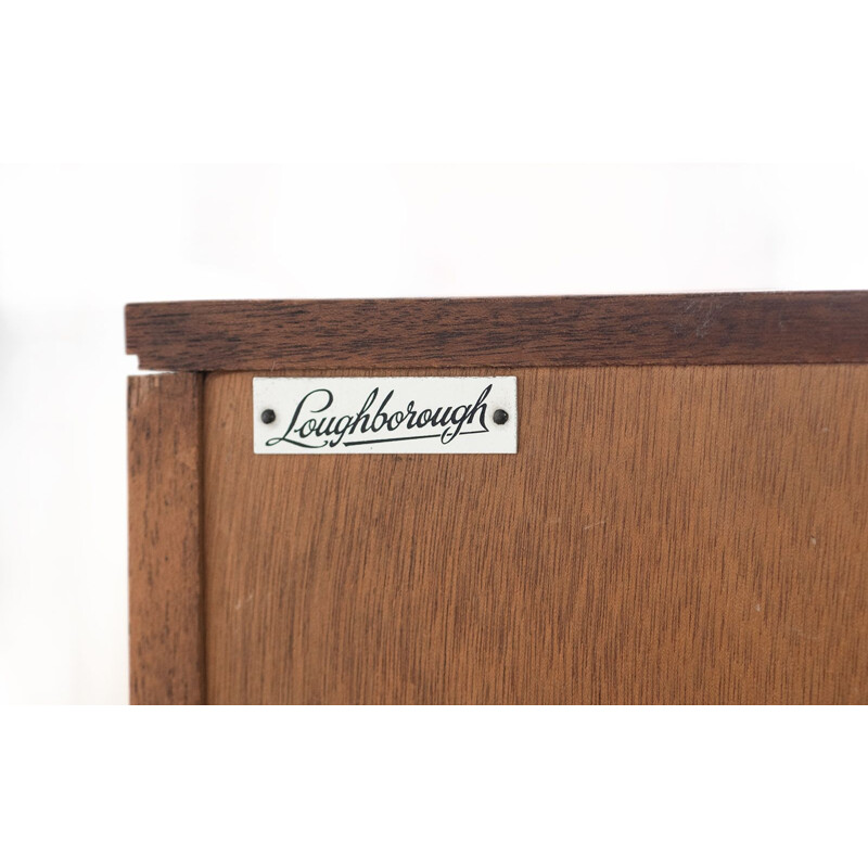 Tallboy mid century teak chest of drawers by Loughborough for Heals, British 1960s