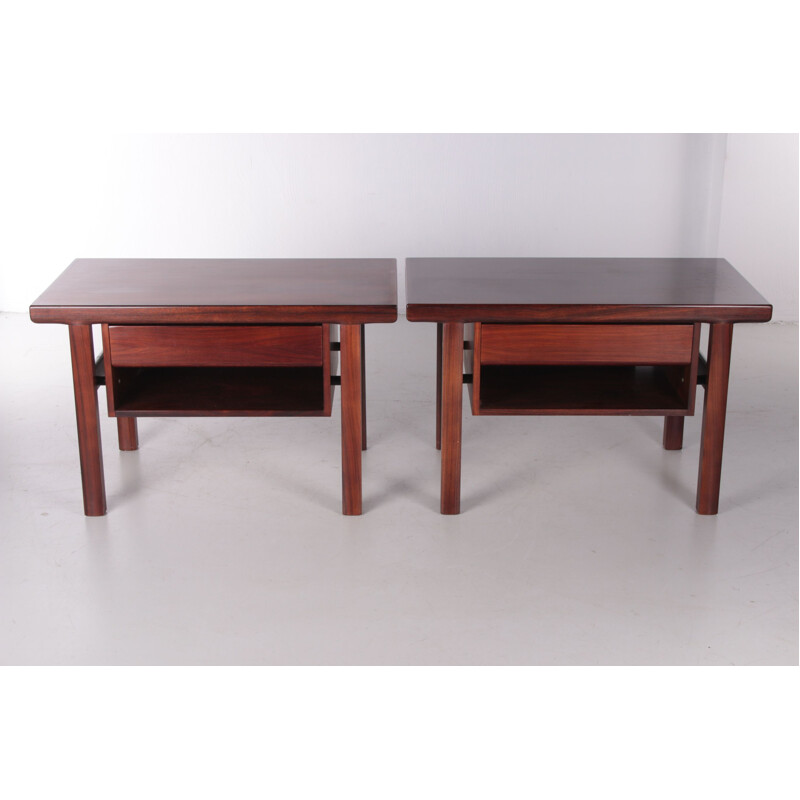 Paire de tables de chevet scandinaves vintage par Arne Vodder, 1960