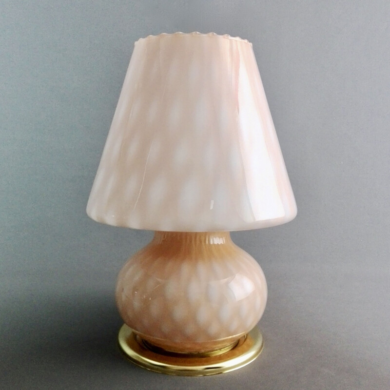 Lampe de table vintage en verre de Murano, Italie 1960