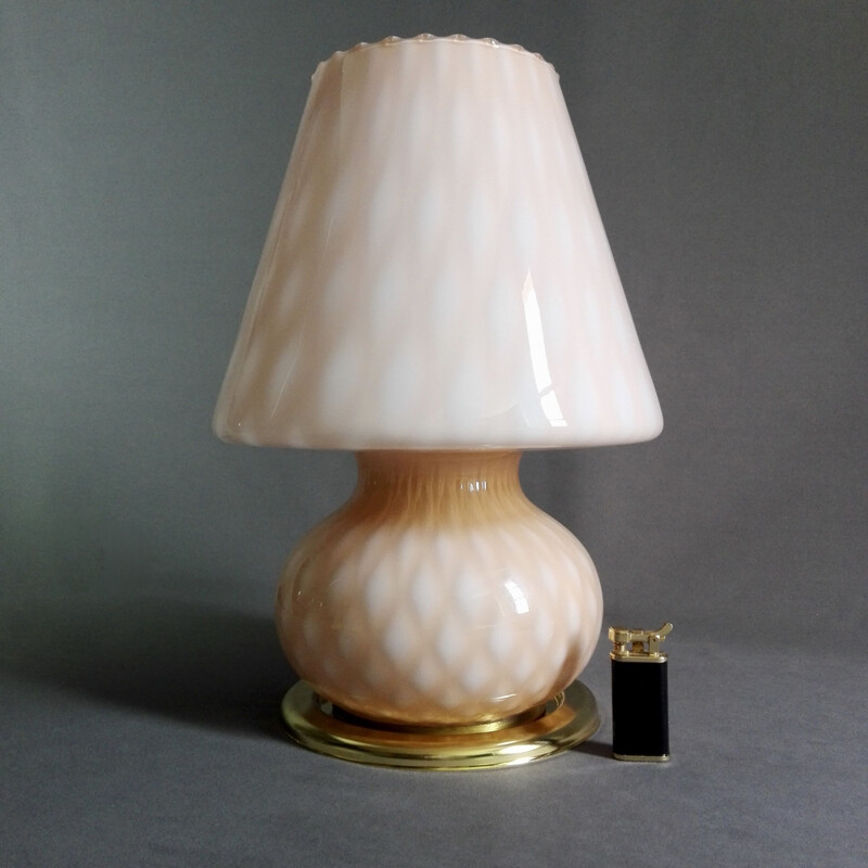 Lampe de table vintage en verre de Murano, Italie 1960