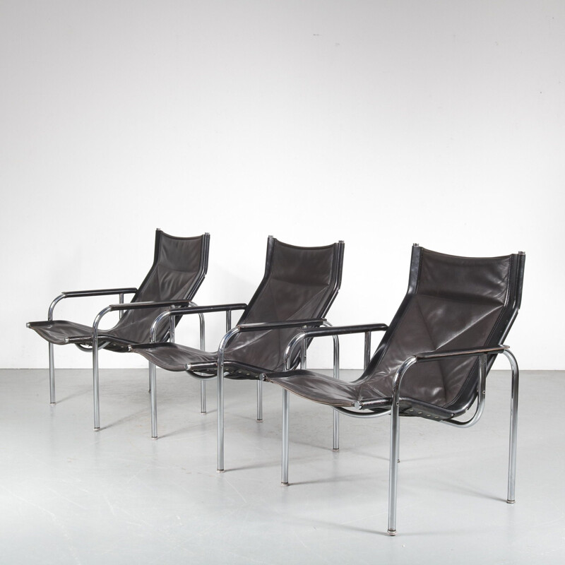 Conjunto de 3 poltronas por Hans Eichenberger para Strässle, Suíça 1970