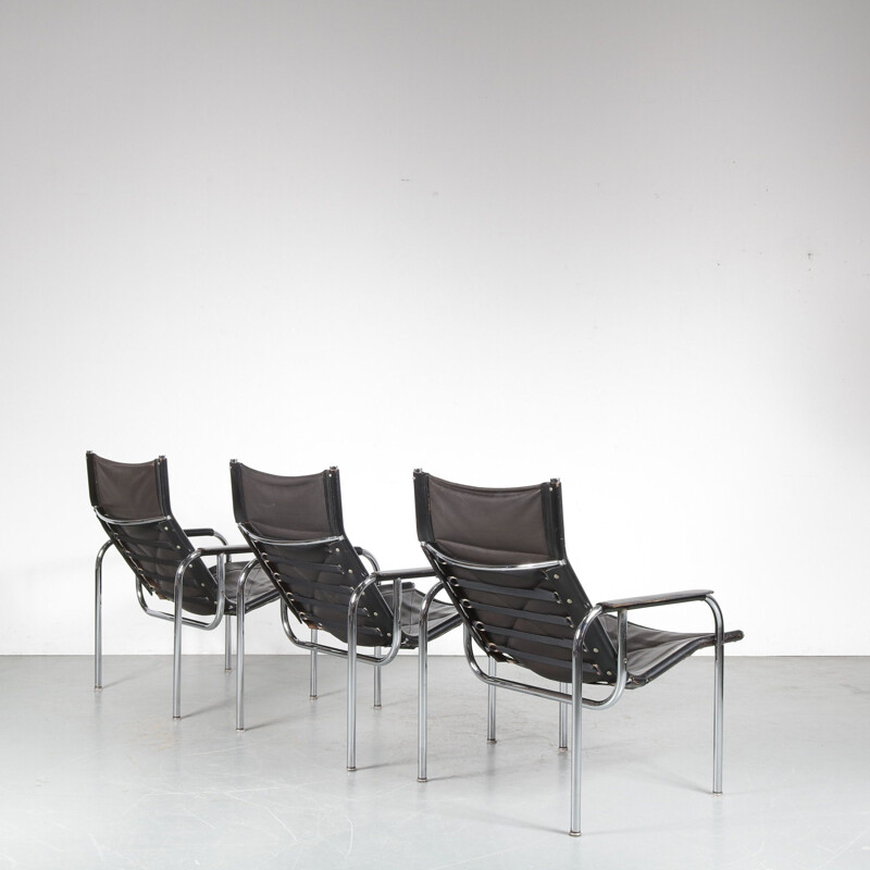 Set of 3 armchairs by Hans Eichenberger for Strässle, Switzerland 1970s