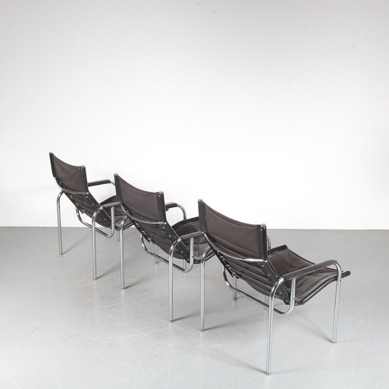 Ensemble de 3 fauteuils par Hans Eichenberger pour Strässle, Suisse 1970