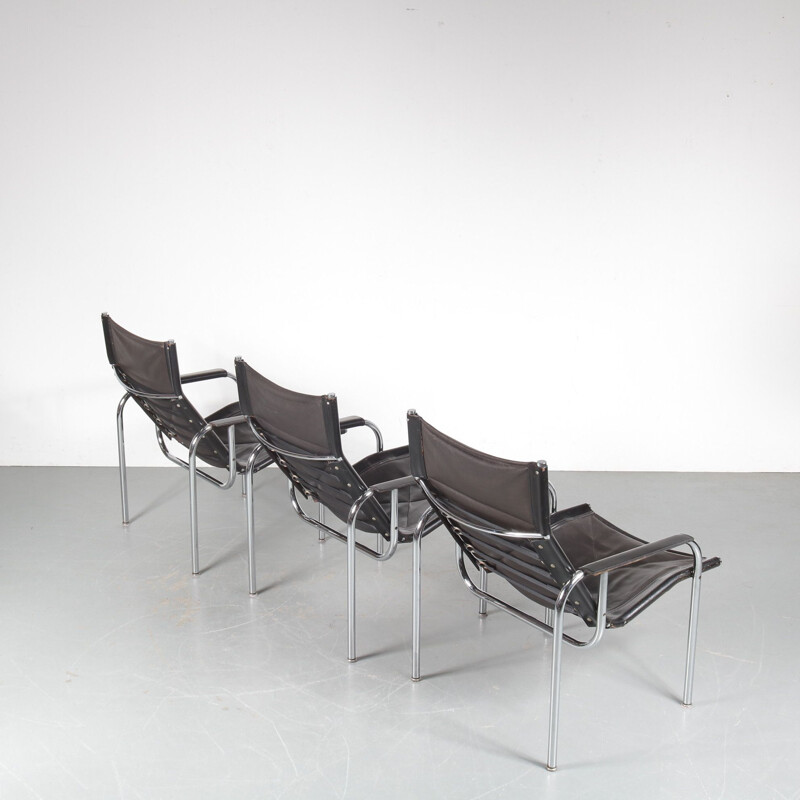 Set of 3 armchairs by Hans Eichenberger for Strässle, Switzerland 1970s