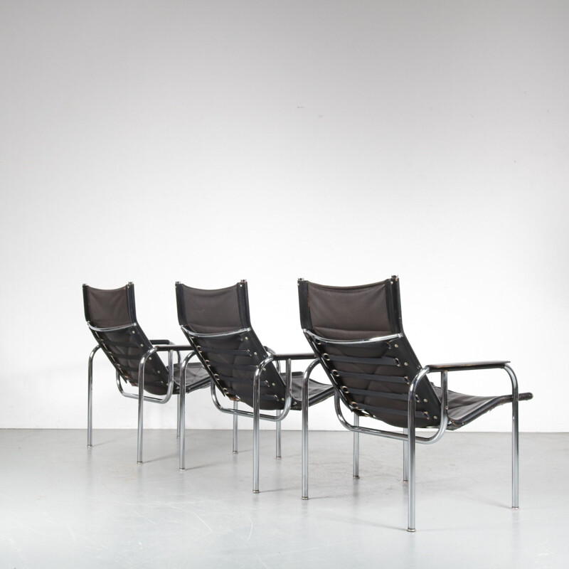 Ensemble de 3 fauteuils par Hans Eichenberger pour Strässle, Suisse 1970