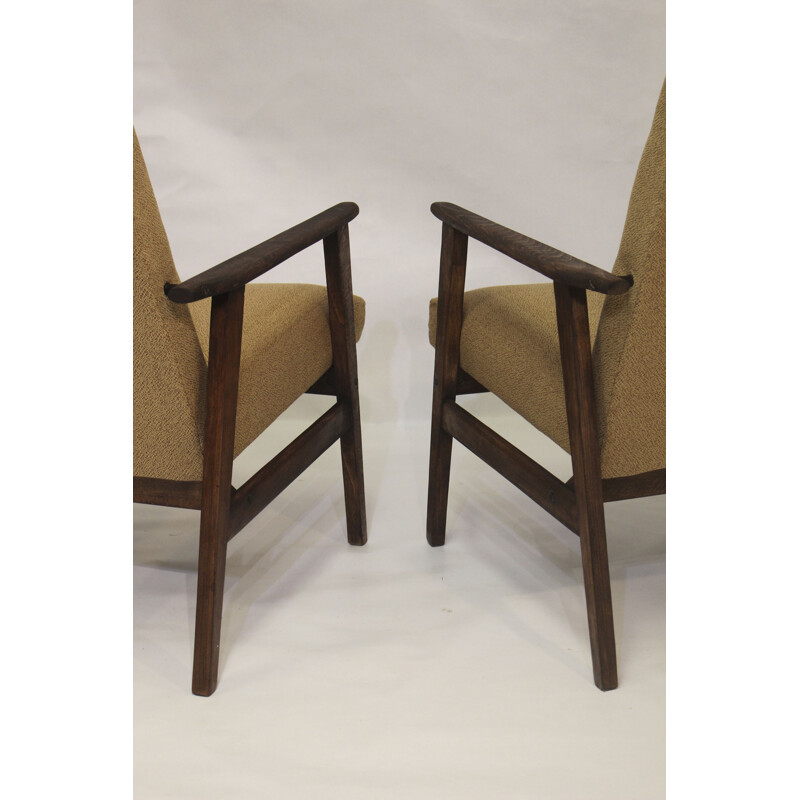 Pair of vintage armchairs by Henryk Lis for Bystrzyckie, 1970s