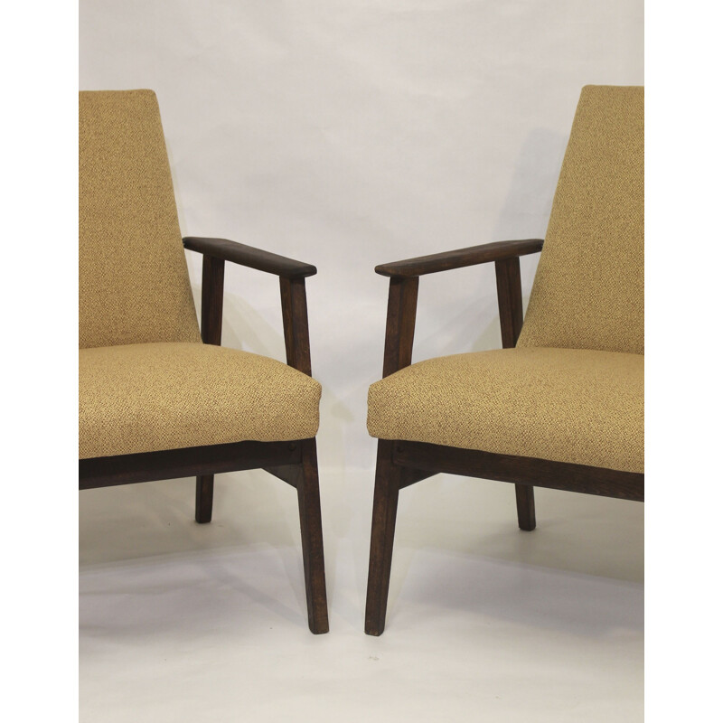 Pair of vintage armchairs by Henryk Lis for Bystrzyckie, 1970s