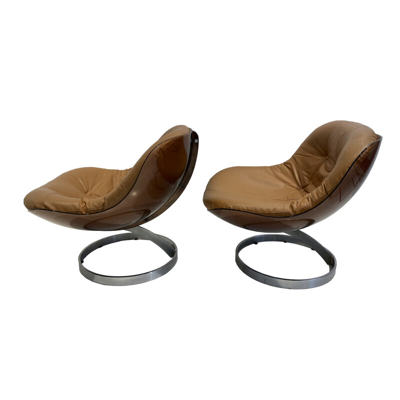 Pair of vintage armchairs by Boris Tabacoff, 1971