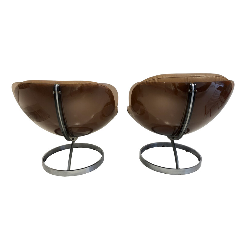 Pair of vintage armchairs by Boris Tabacoff, 1971