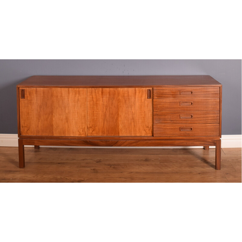 Vintage sideboard in ashwood and afrormosia by Remploy, 1970