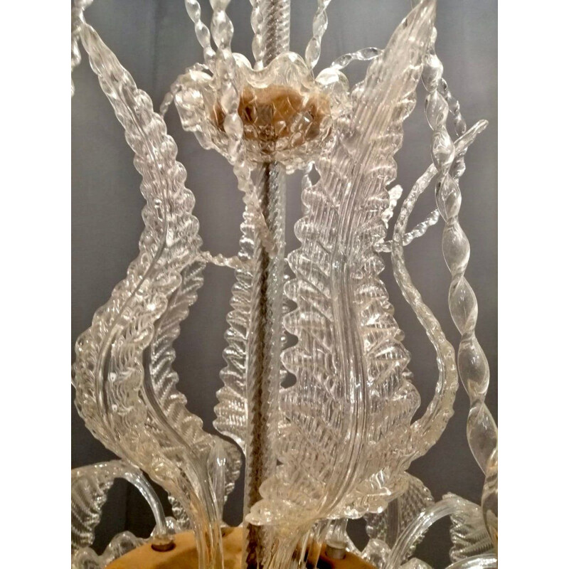 Vintage Murano glass chandelier by Ercole Barovier, 1940