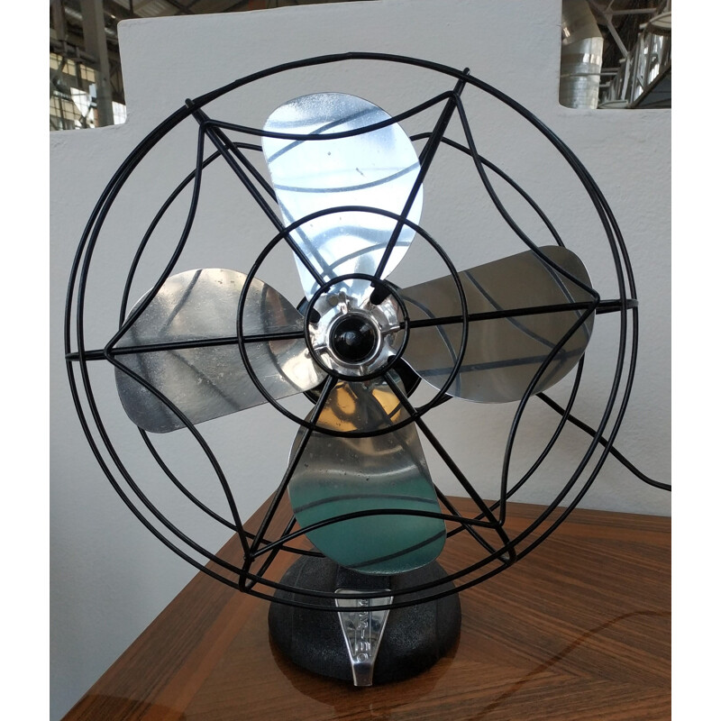 Vintage industrial Eskimo fan from Bersted Mfg. Co, USA 1950