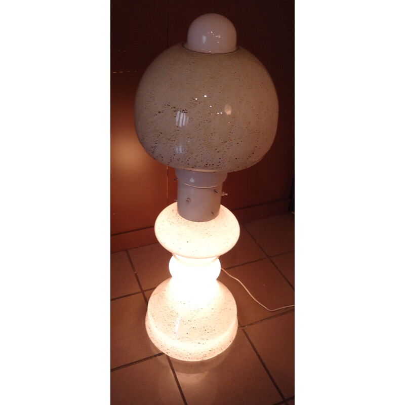 Vintage-Stehlampe aus mundgeblasenem Muranoglas, 1960