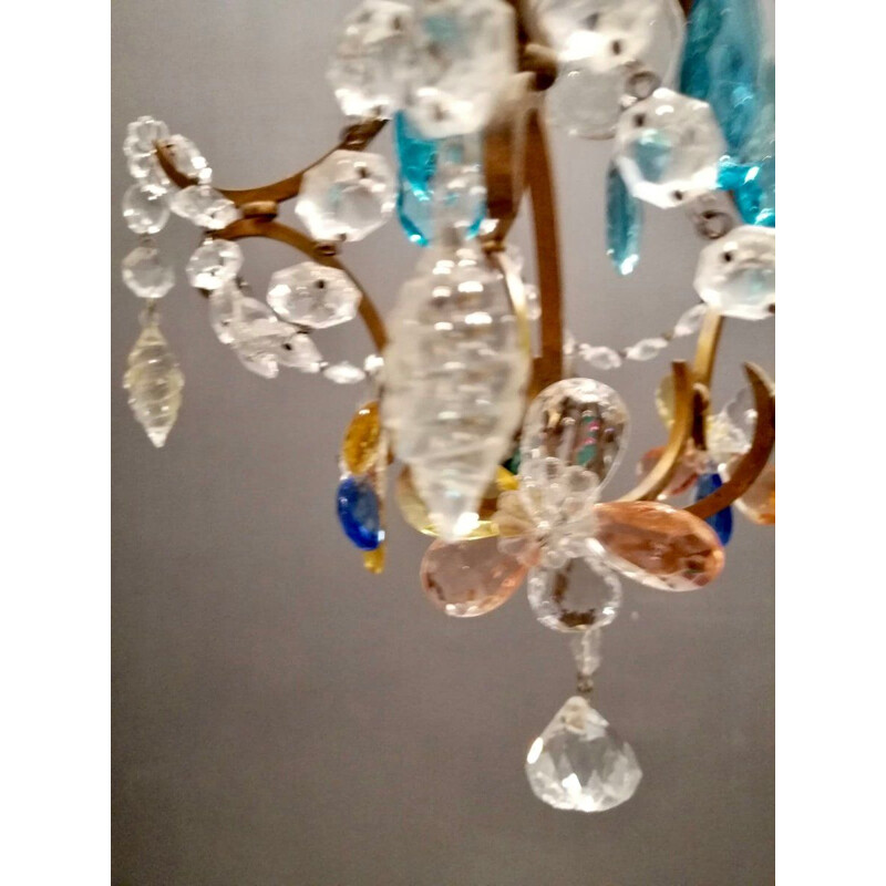 Lámpara de cristal de Murano vintage, 1950