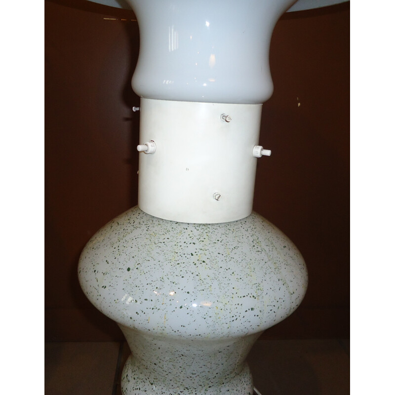 Vintage-Stehlampe aus mundgeblasenem Muranoglas, 1960