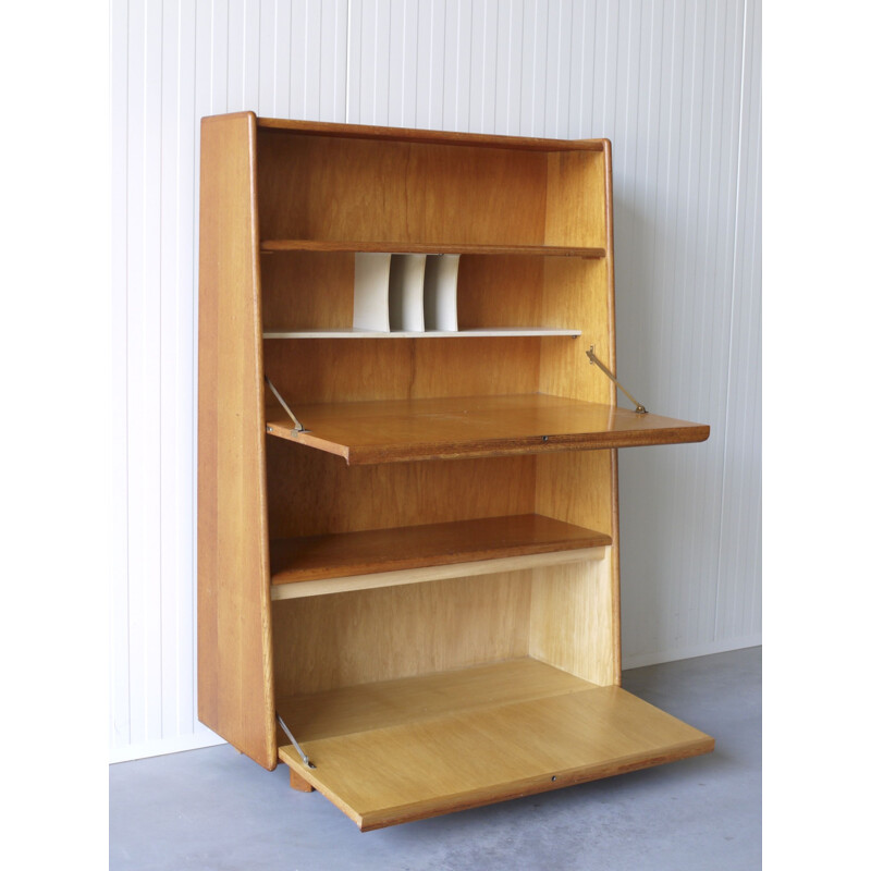 Oakwood vintage secretary by Cees Braakman for UMS Pastoe, 1950