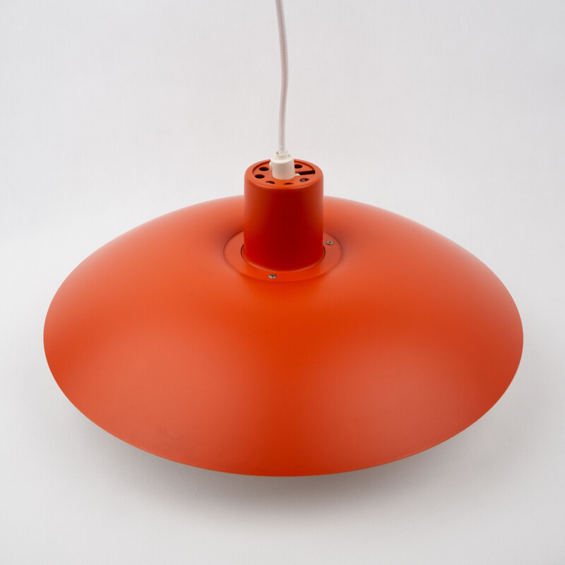 Pair of vintage orange pendant lamps PH 43 by Poul Henningsen for Louis Poulsen, 1966