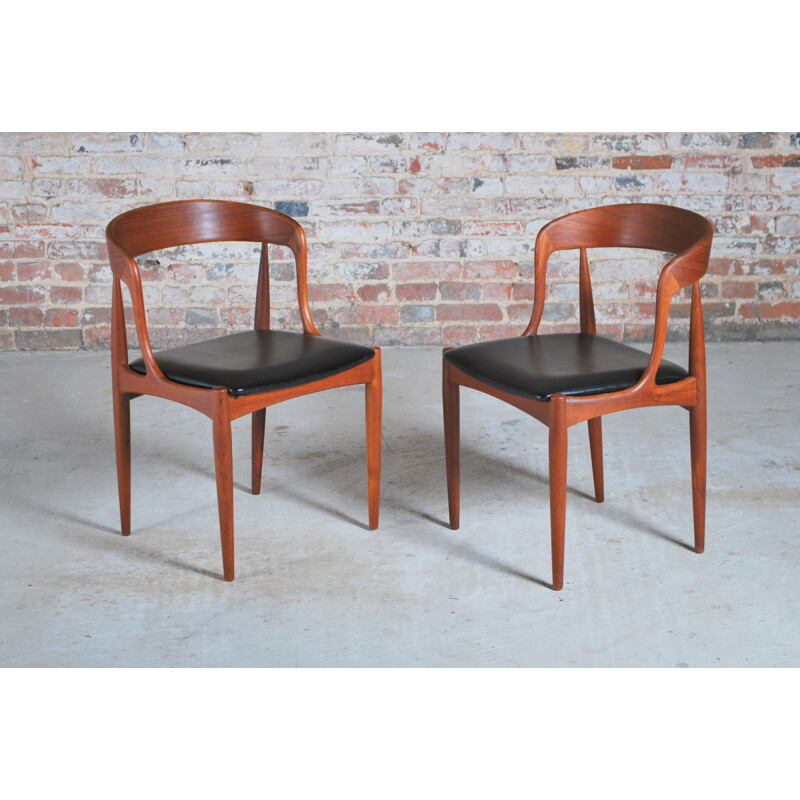 Set of 4 vintage teak chairs model 16 by Johannes Andersen for Uldum Mobelfabrik, Danish 1960
