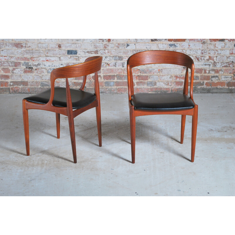 Set of 4 vintage teak chairs model 16 by Johannes Andersen for Uldum Mobelfabrik, Danish 1960