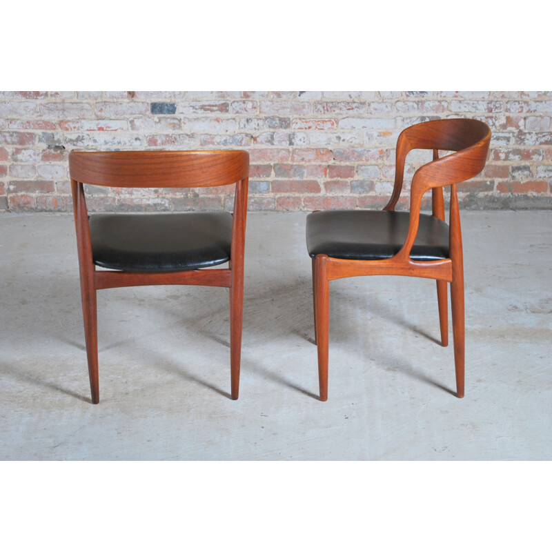 Set of 4 vintage teak chairs model 16 by Johannes Andersen for Uldum Mobelfabrik, Danish 1960