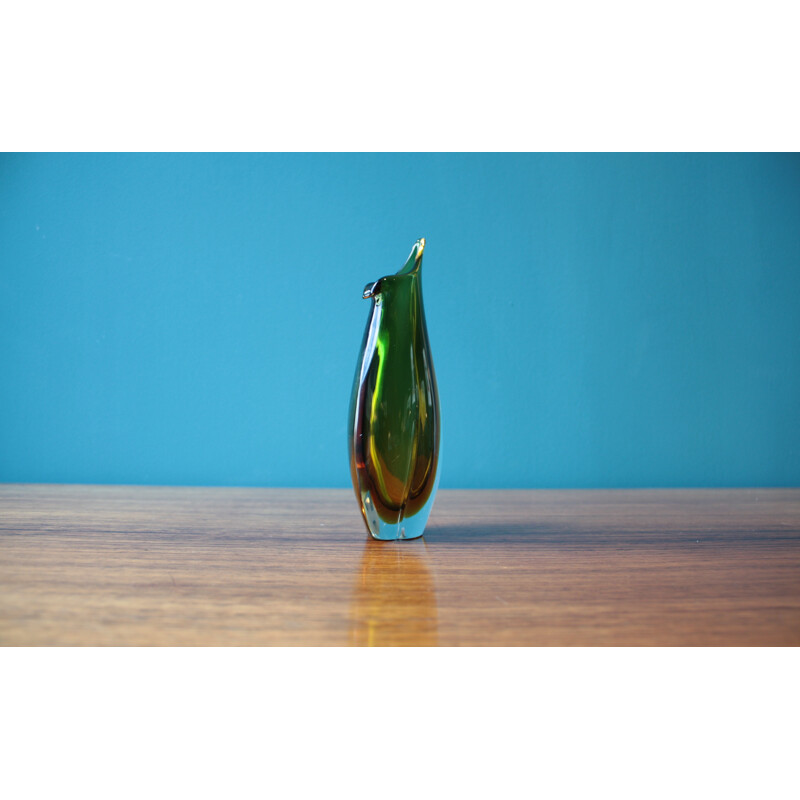 Mid-century green vase in Murano glass - 1960s