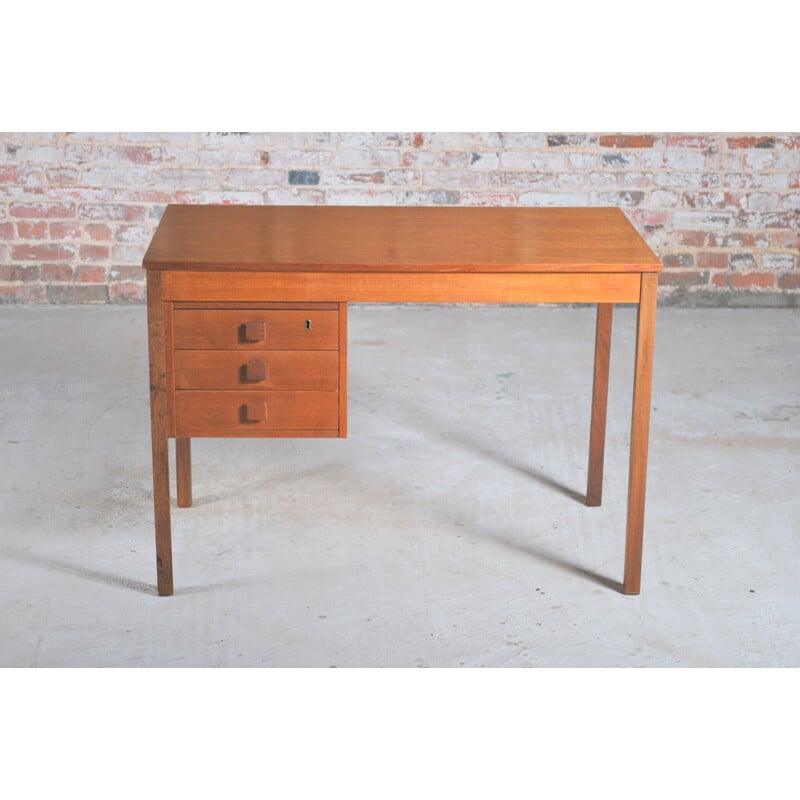 Vintage teak desk by Domino Mobler, Danish 1960