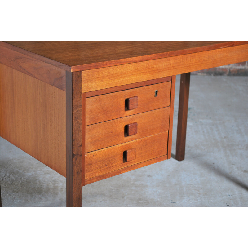 Vintage teak desk by Domino Mobler, Danish 1960