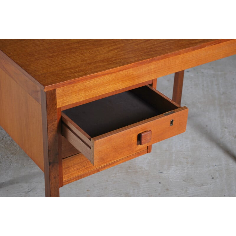 Vintage teak desk by Domino Mobler, Danish 1960