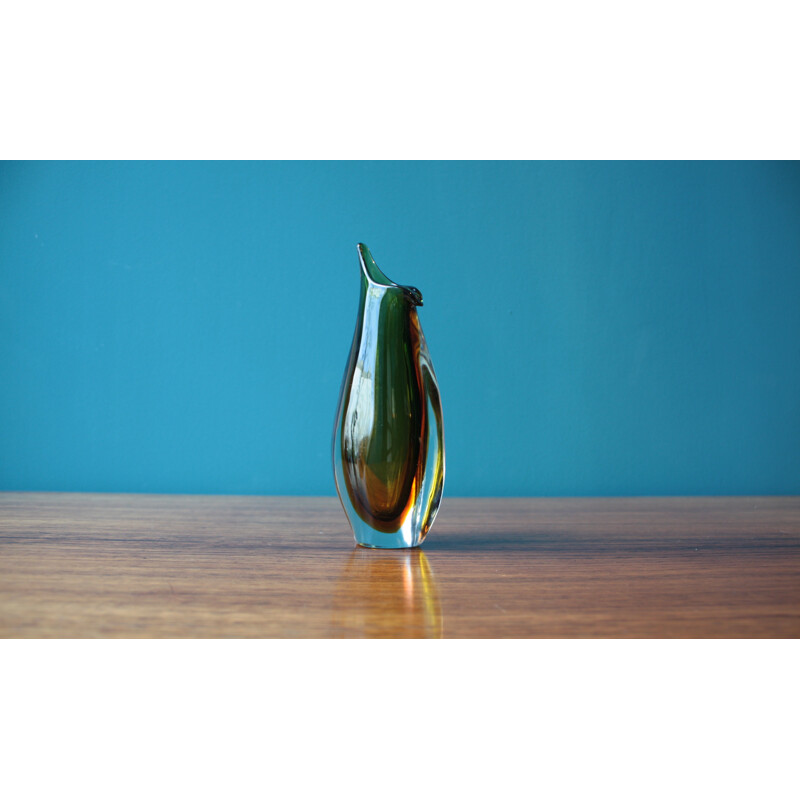 Mid-century green vase in Murano glass - 1960s