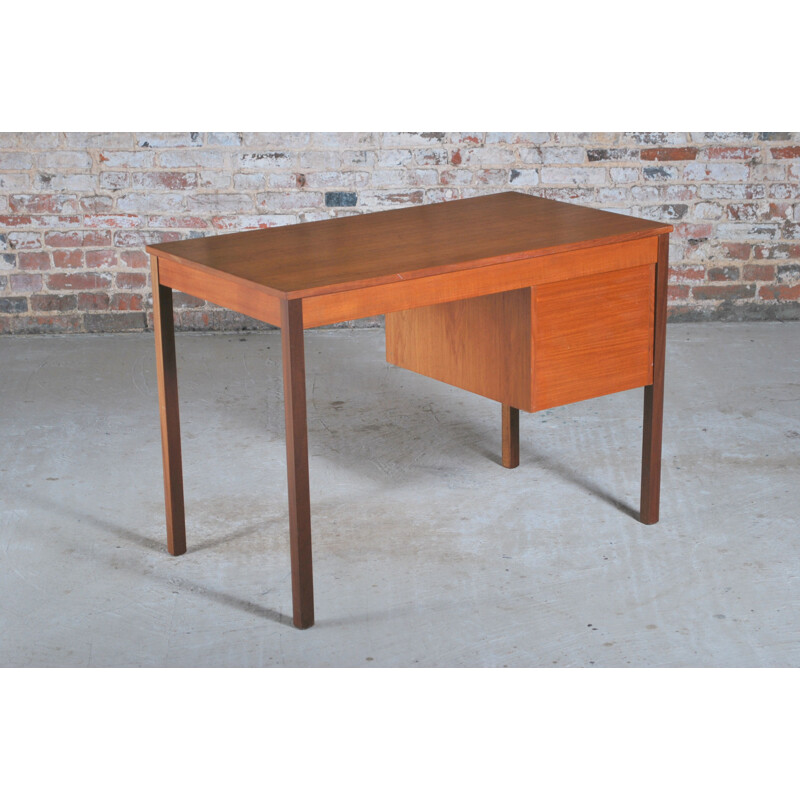 Vintage teak desk by Domino Mobler, Danish 1960