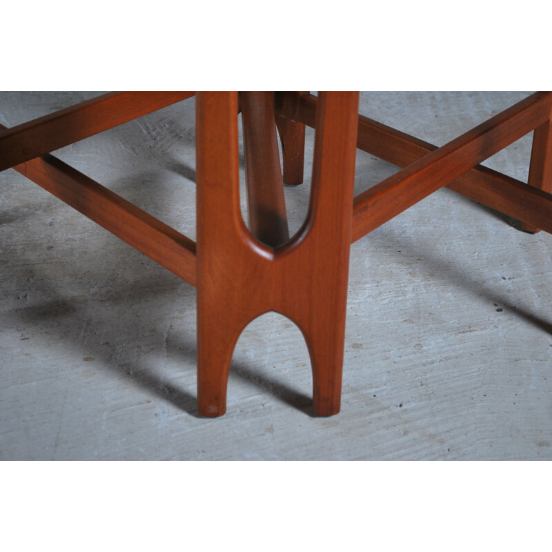 Vintage rectangular teak table, British 1960