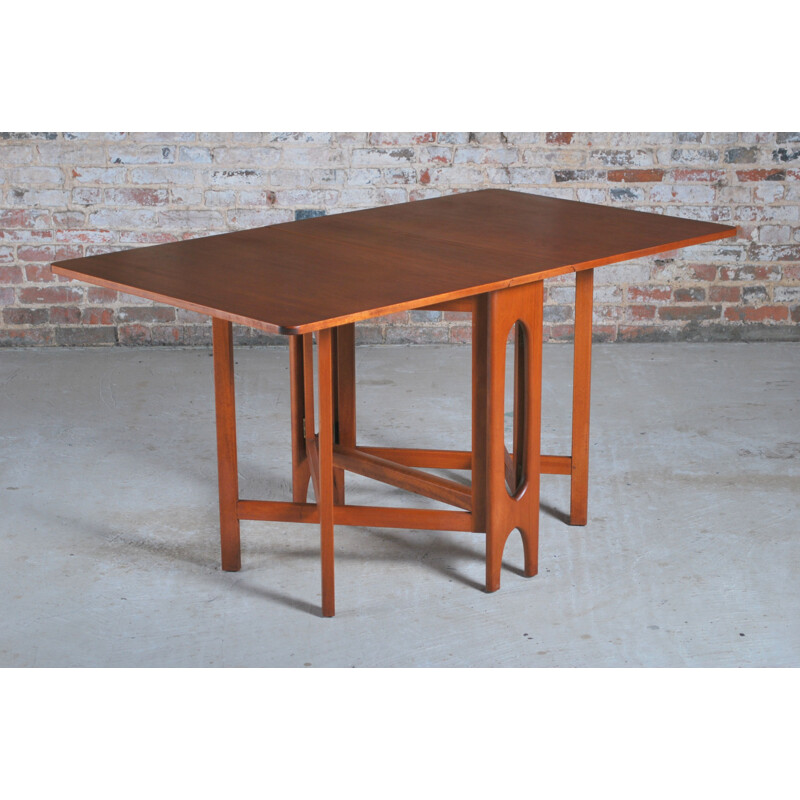 Vintage rectangular teak table, British 1960