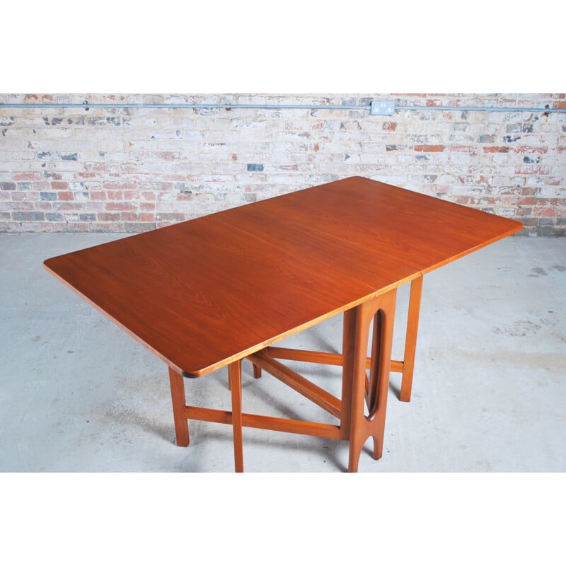 Vintage rectangular teak table, British 1960