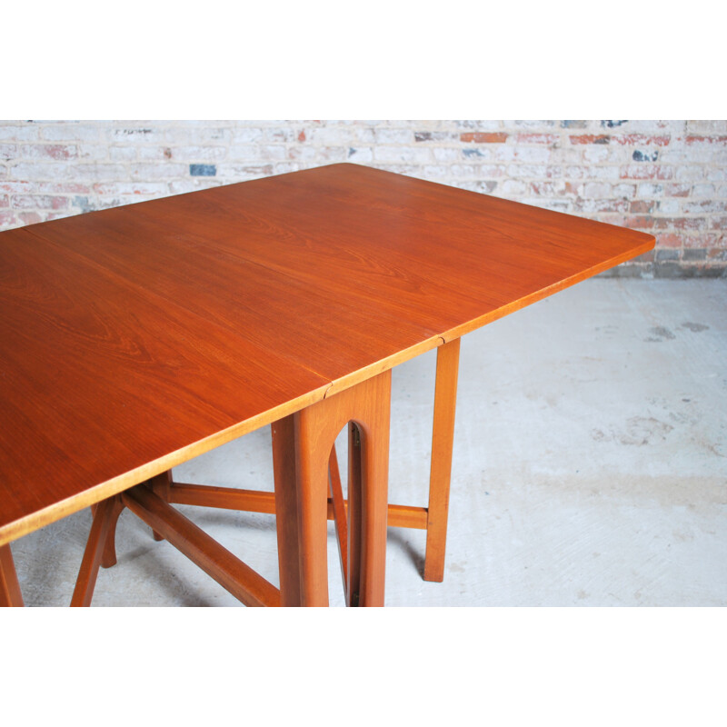 Vintage rectangular teak table, British 1960