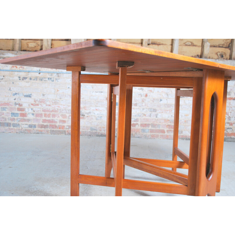 Vintage rectangular teak table, British 1960