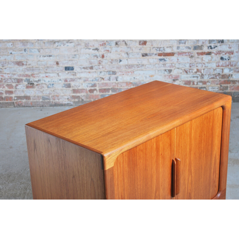 Vintage Dyrlund teak media furniture on castors, Danish 1970