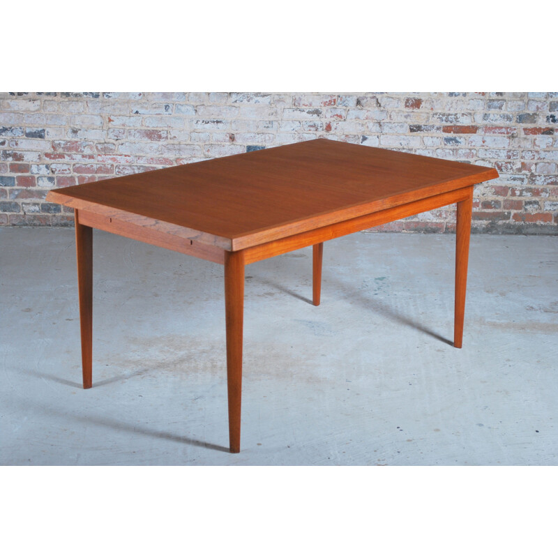 Vintage teak extensible table by Fritz Hansen, Danish 1960