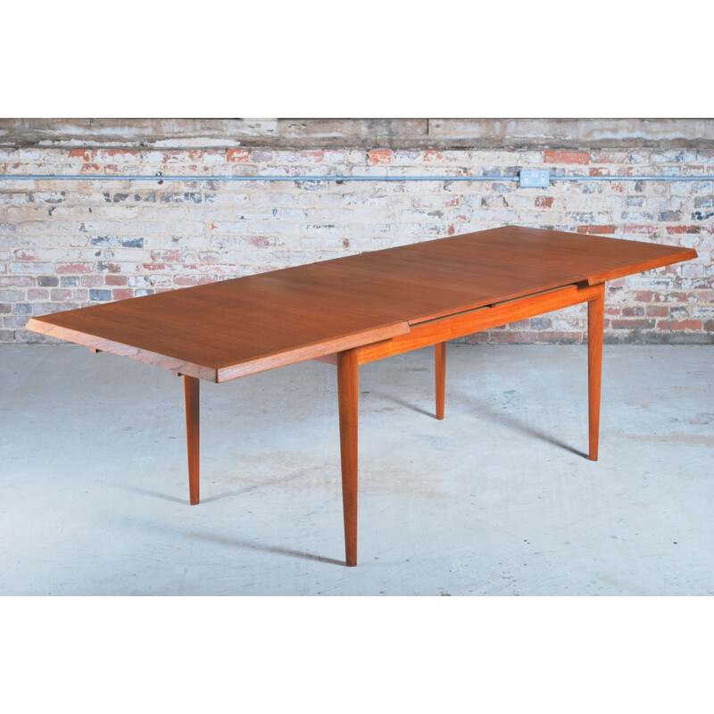 Vintage teak extensible table by Fritz Hansen, Danish 1960