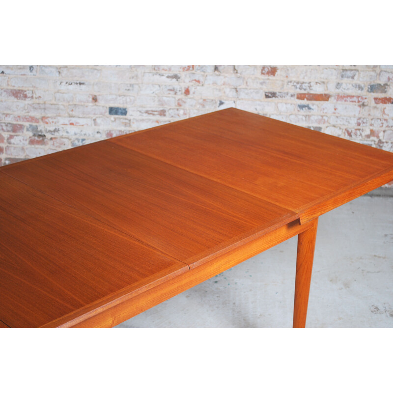 Vintage teak extensible table by Fritz Hansen, Danish 1960